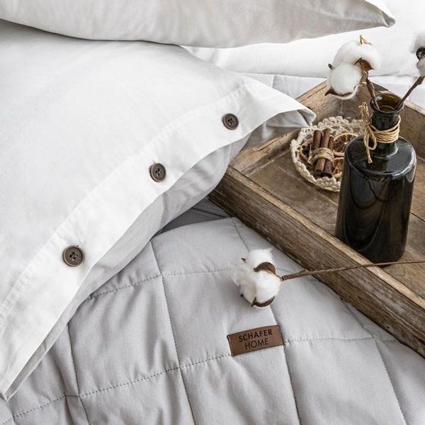 Schafer Home Soft Yatak Örtüsü Nevresim Seti 5 Parça-Gri