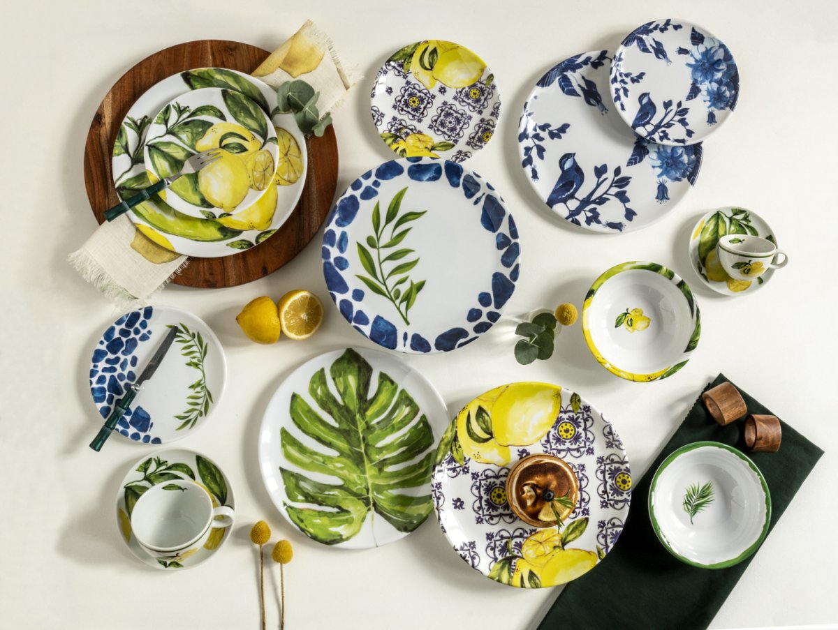 Fern&Co Amalfi Coast Collection Büyük Tabak 4 Lü Set