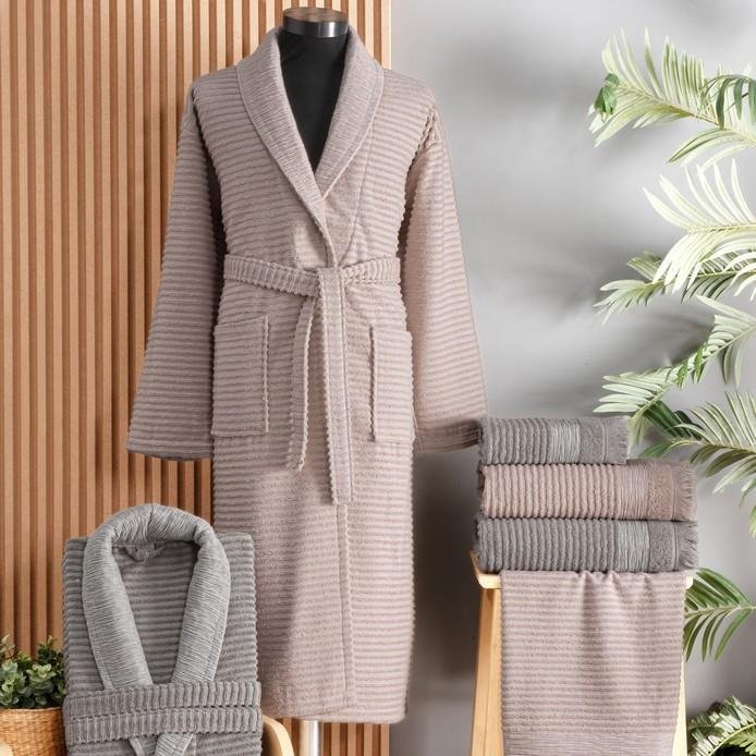 Schafer Home Bohemia Banyo Seti 6 Parça-Gri/Pudra