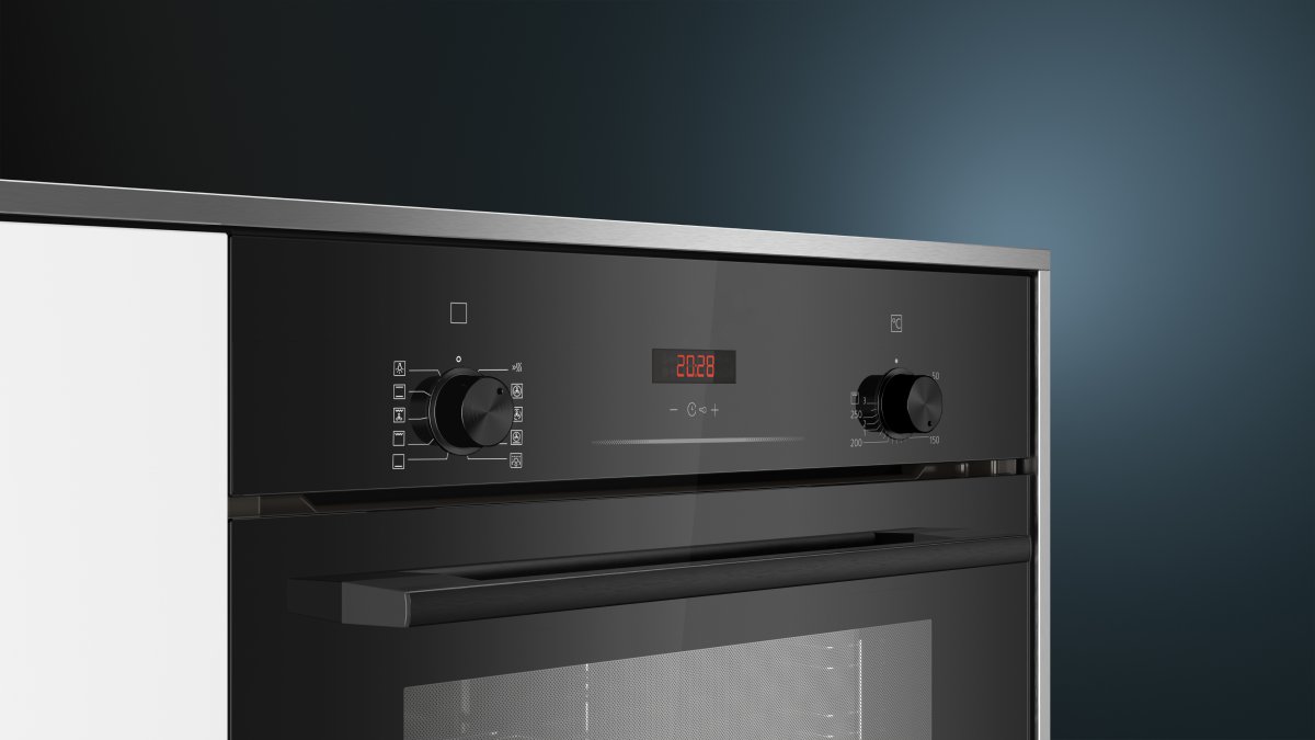 Siemens HB012FBB1T iQ100 Ankastre Fırın 60x60 cm Siyah