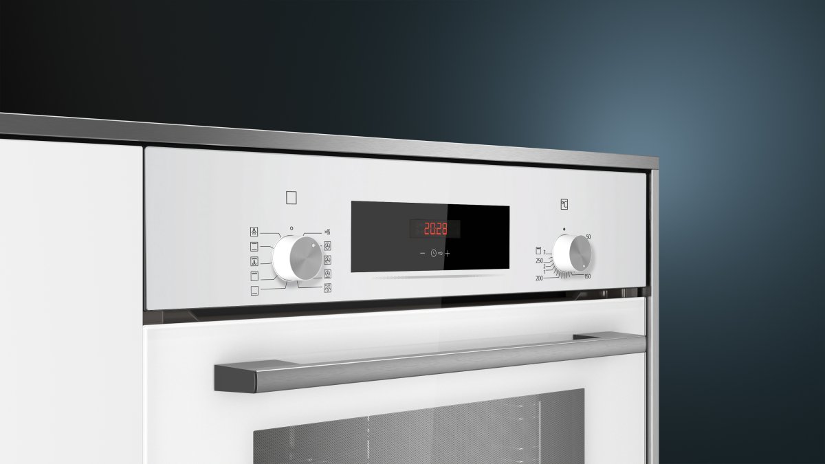 Siemens HB012FBW1T iQ100 Ankastre Fırın 60x60 cm Beyaz
