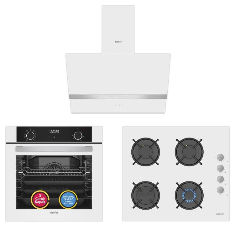 Simfer 4242 Beyaz 42 LT Turbo Fan Mini / Midi Fırın - 6 Fonksiyon,Yoğurt Yapma, Buz Çözme & İç Aydınlatma