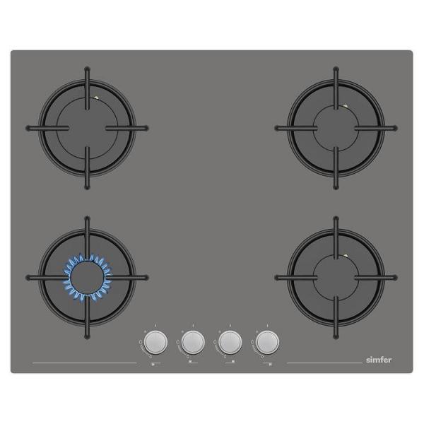 Simfer 3656-N 65CM Ankastre Gri Cam Ocak 4G Emaye Izgara