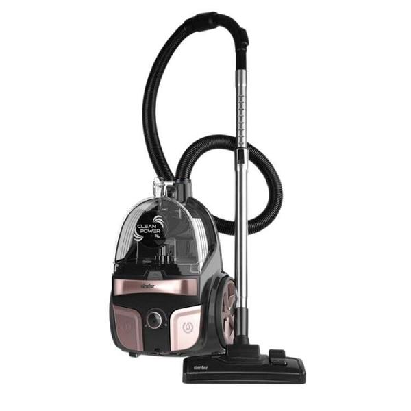 Simfer 6301 Clean Power S4 Toz Torbasız Yatay Süpürge 800W Rosegold