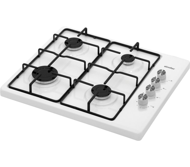 Simfer 3010-N Set Üstü Beyaz Emaye Ocak 4G Doğalgaz