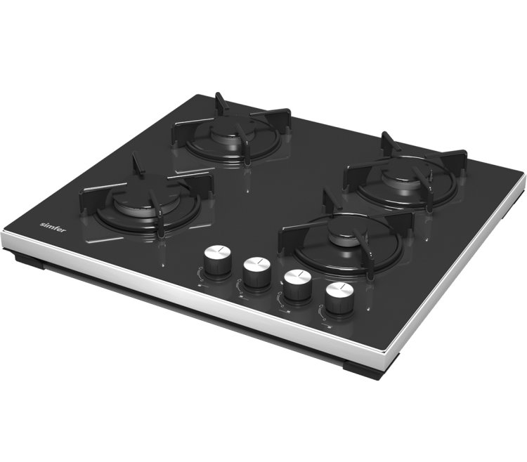 Simfer 3031-N Set Üstü Siyah Cam Ocak 4G Emaye Izgara