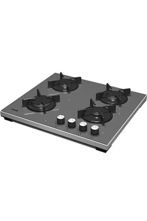 Simfer T3039N Set Üstü Silver/Gri Cam Ocak 4G Emaye Izgara