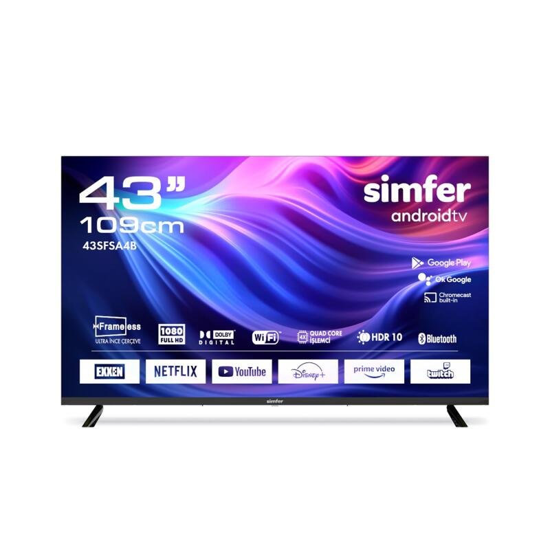 Simfer 43SFSA4B 109 Ekran 43" Full HD Android LED Televizyon