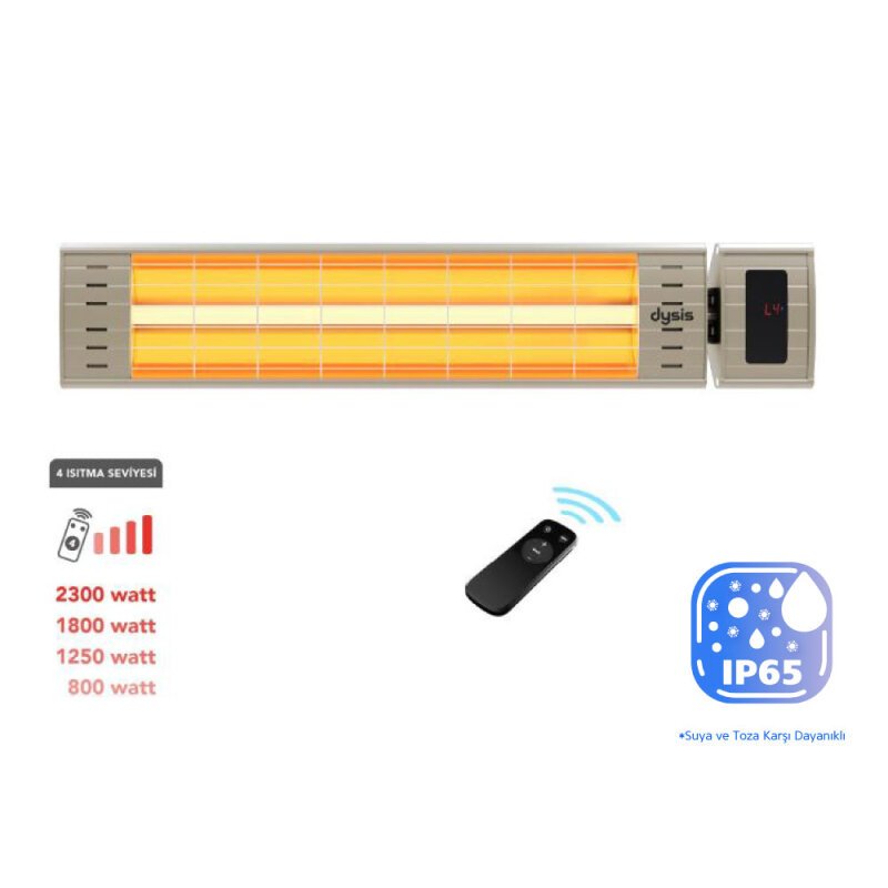 Dysis Art Plus Karbon Serisi IP65 2300W Bej Uzaktan Kumandalı İ��/Dış Mekan Isıtıcı DH-7470