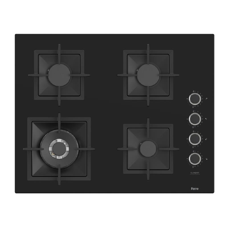 Ferre Artline FryArt-Steam Siyah Ankastre Set (Fırın + Ocak + Davlumbaz)