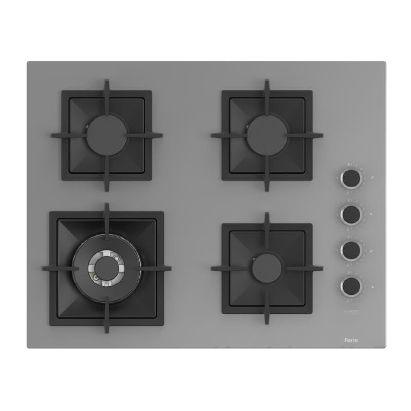 Ferre Artline FryArt-Steam Gri Ankastre Set (Fırın + Ocak + Davlumbaz)