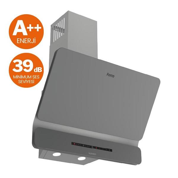 Ferre D082-SA Gri SilentArt Dual Ankastre Davlumbaz 60cm