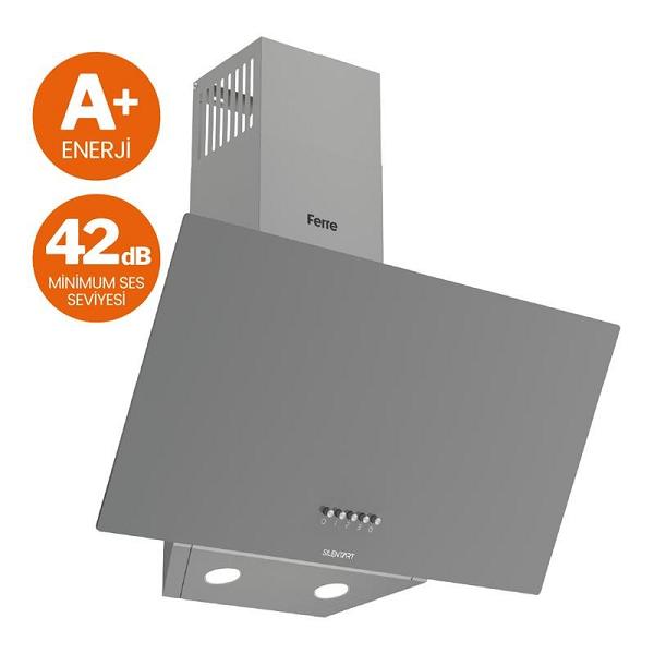 Ferre D088-SA Gri SilentArt Tuşlu Ankastre Davlumbaz 60cm
