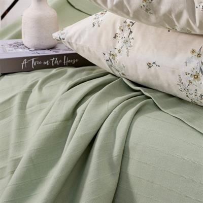 Schafer Home Hera Çift Kişilik Pike Takımı 4 Parça-Yeşil