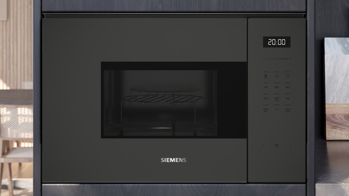 Siemens BE525LMG2 iQ500 Ankastre Mikrodalga Izgara Fonksiyonlu darkSteel