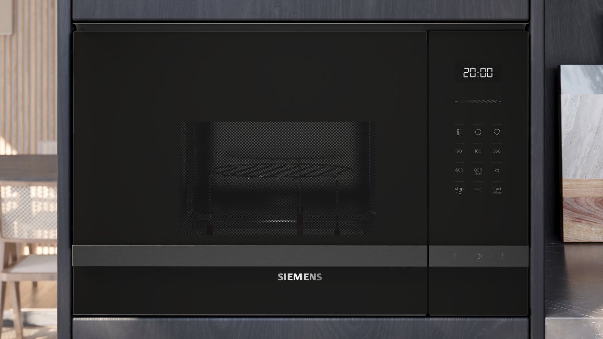 Siemens BE525LMH2 iQ500 Ankastre Mikrodalga Izgara Fonksiyonlu darkSteel Line