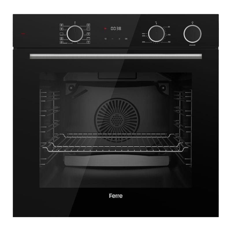 Ferre XE64CS Siyah FryArt-Steam Ankastre Fırın