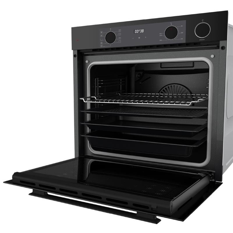 Ferre QEP64CS Siyah FryArt-Steam Ankastre Fırın