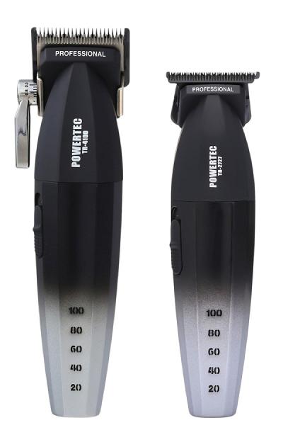 Powertec TR-4100 & TR-2727 Profesyonel Tıraş Makinesi 2'li Set | Erkek Bakım Seti (Makas Hediyeli)