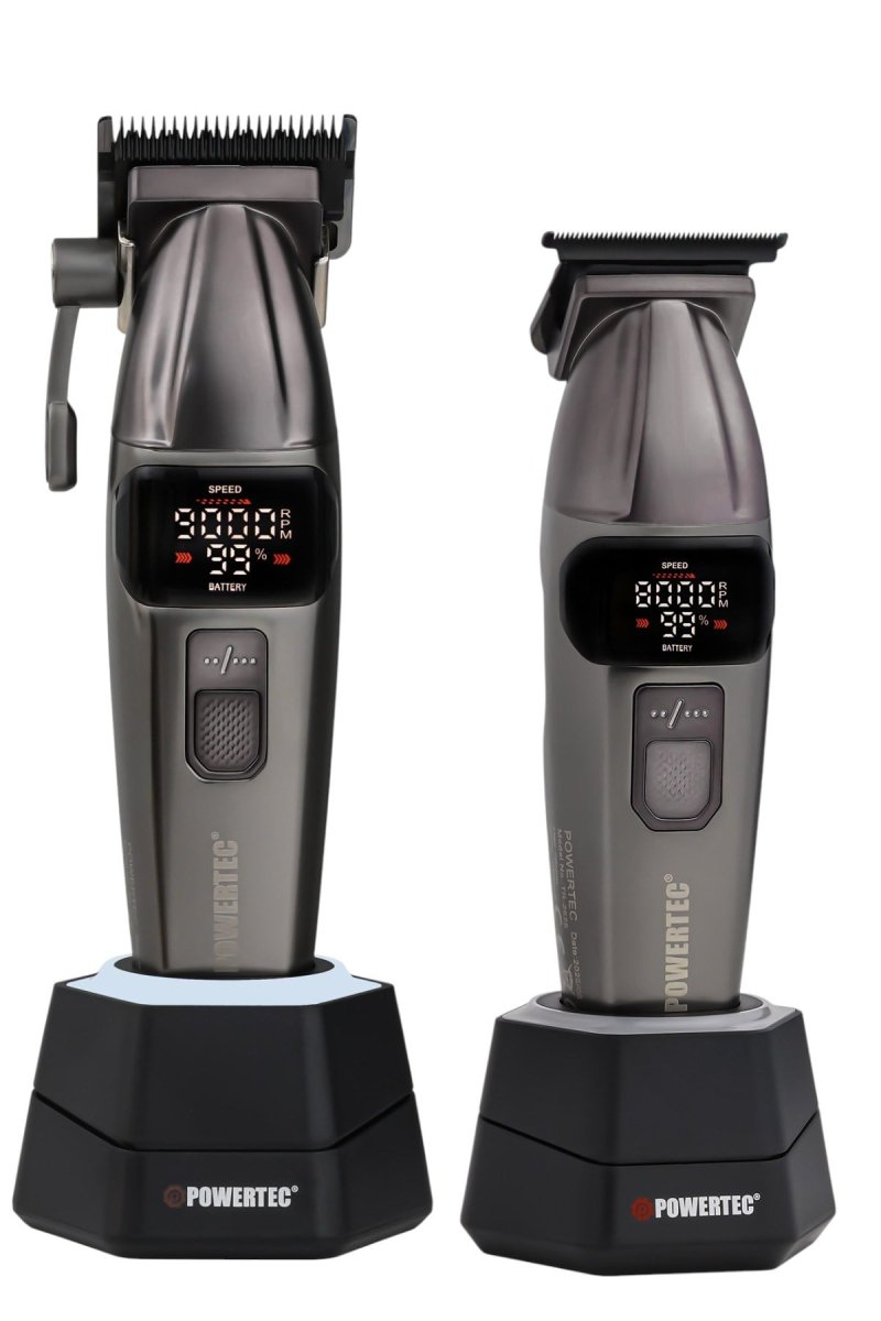 Powertec TR-4646 & TR-2626 Profesyonel Tıraş Makinesi 2'li Set | Erkek Bakım Seti