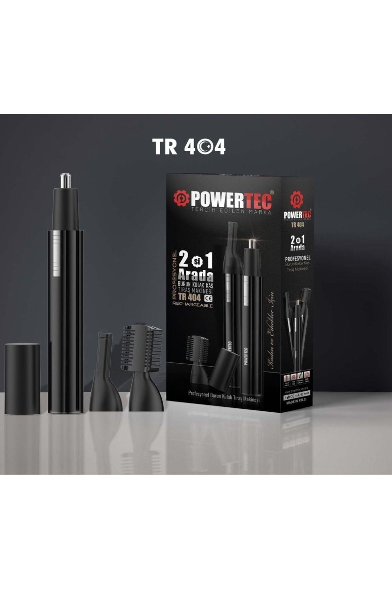 Powertec TR-404 Burun Kulak Kaş Şekillendirici ProSet Tıraş Makinesi 2 si 1 Arada