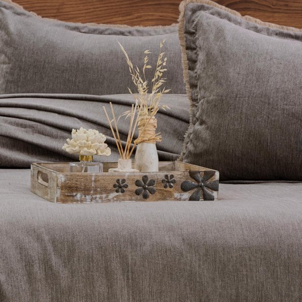Schafer Home Blossom Yatak Örtüsü Seti 3 Parça-Bej