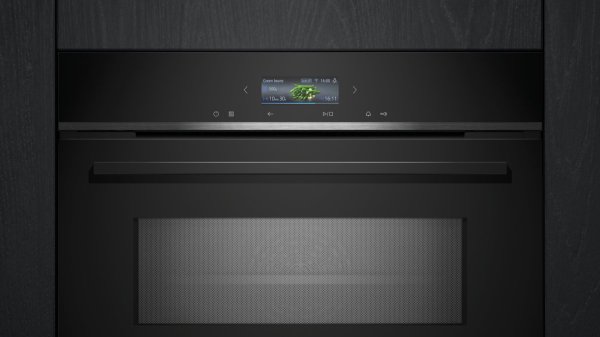 Siemens CM724G1B1 iQ700 Mikrodalga Fonksiyonlu Kompakt Ankastre Fırın 60x45 cm Siyah
