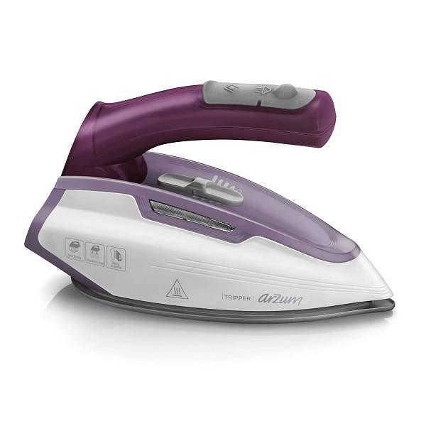 Arzum AR690 Tripper Buharlı Seyahat Ütüsü 1150W Çift Voltaj Katlanabilir Sap Seramik Taban, Mor