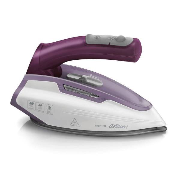 Arzum AR690 Tripper Buharlı Seyahat Ütüsü 1150W Çift Voltaj Katlanabilir Sap Seramik Taban, Mor
