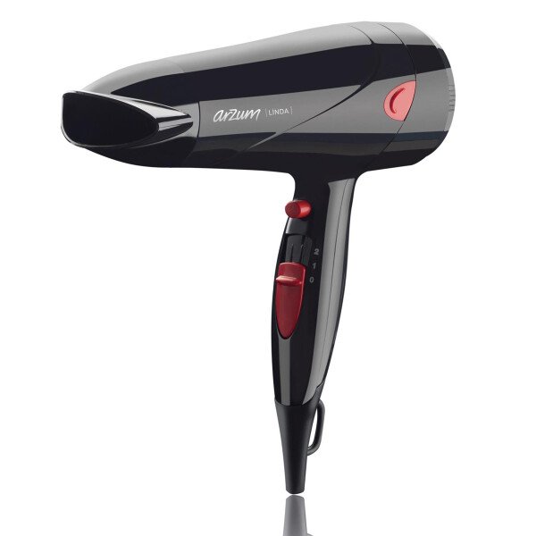 Arzum AR569 Linda Saç Kurutma Makinesi 2 Hız Ayarı, Soğuk Hava ve Difüzör, 2000W, Siyah