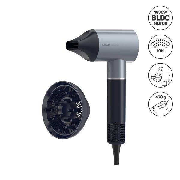 Arzum AR5169 Revolution Profesyonel İyonlu Saç Kurutma Makinesi 1600W, BLDC Motoru, Platin Gri