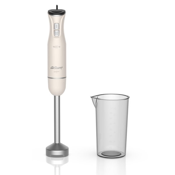 Arzum AR1139 Chefy El Blender 1500W, 2 Kademeli, Karıştırma Kabı, Beyaz
