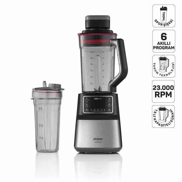 Arzum AR1061 Vacuumix Vakumlu 1500W Power Blender, 1.5L Sürahi, Buz Kırma Özellikli, Siyah