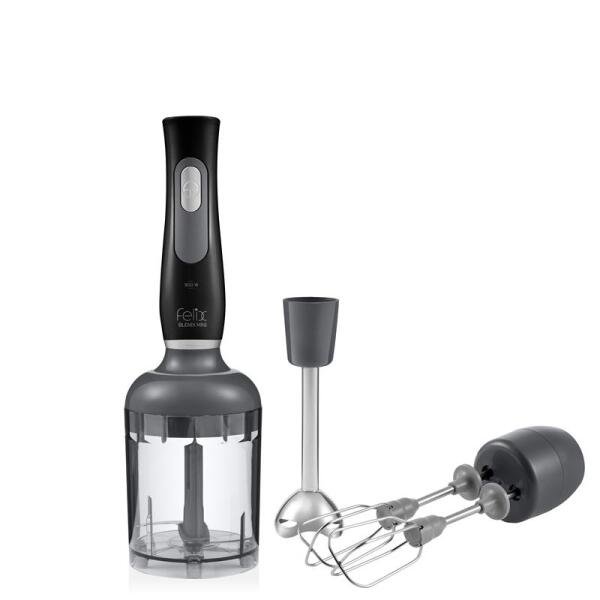 Arzum FL195 Felix Blenix Mini El Blender Seti 900W, Çırpıcı ve Doğrayıcılı, Siyah