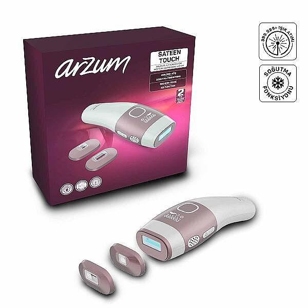 Arzum AR5176 SateenTouch IPL Lazer Epilasyon, 999.999 Atım, Evde Tüy Alma, Soğutmalı, 5 Kademe, Otomatik Mod