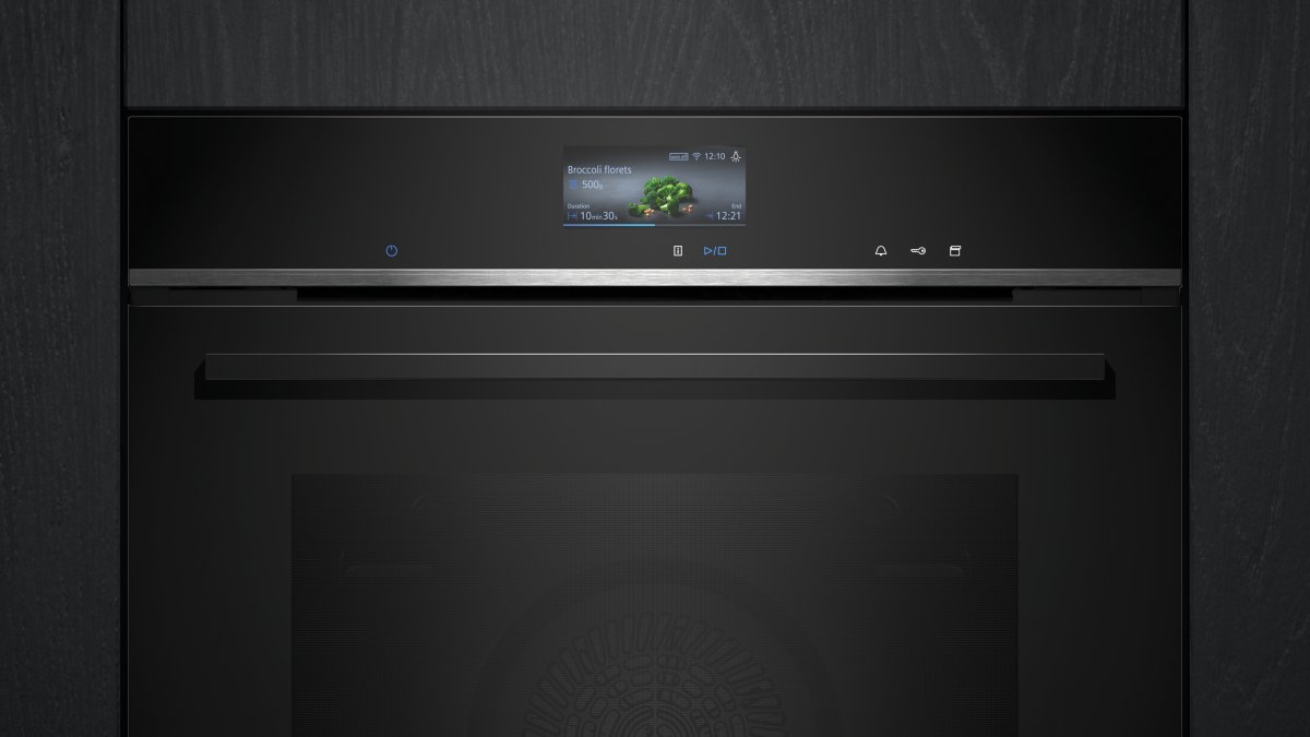 Siemens HR776G3B1 iQ700 Buhar Destekli Ankastre Fırın 60x60 cm Siyah