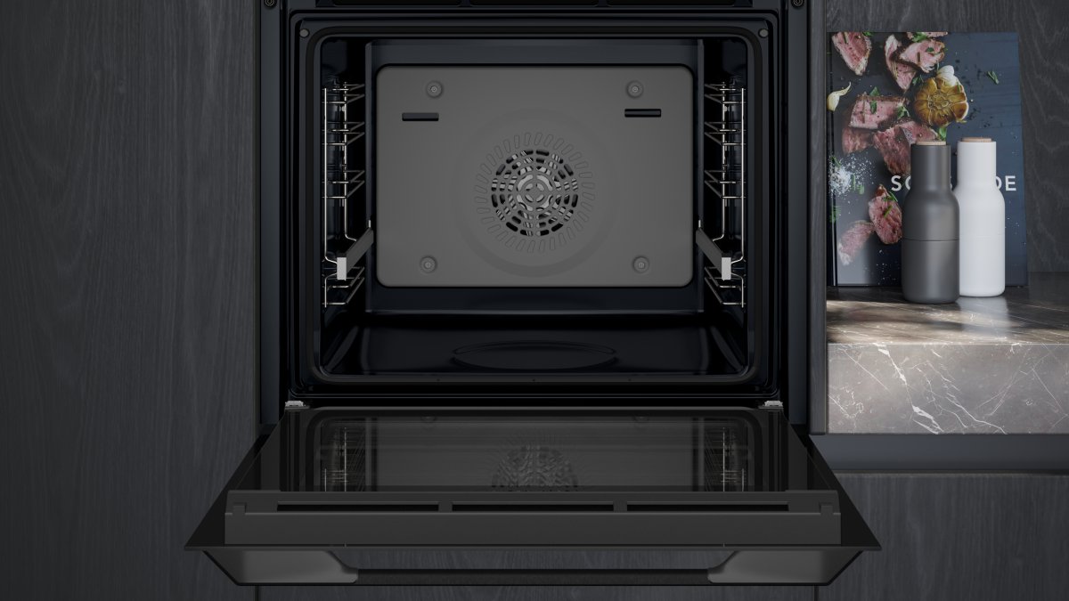 Siemens HU736AEG0T iQ300 Buhar Destekli Ankastre Fırın 60x60 cm darkSteel Line