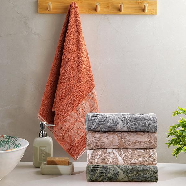 Schafer Home Adore Jakarlı Havlu 70x140 Cm 1 Parça-Kiremit