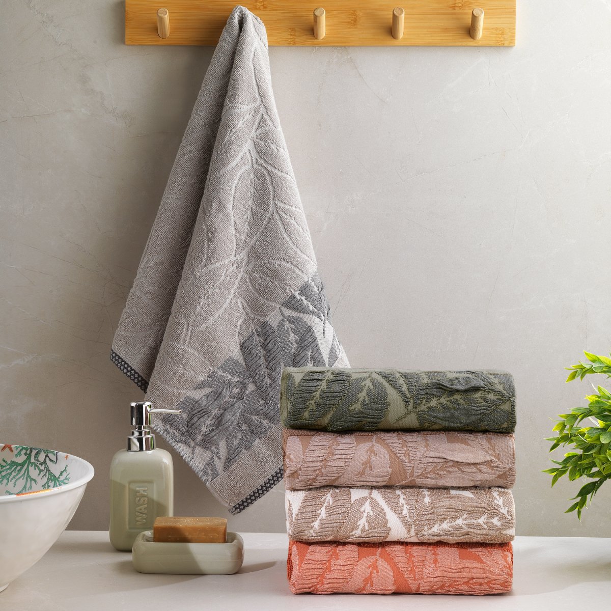 Schafer Home Adore Jakarlı Havlu 70x140 Cm 1 Parça-Gri