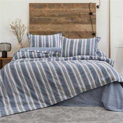 Schafer Home Clasy İpliği Boyalı ÇK Nevresim Takımı 4 Parça-İndigo