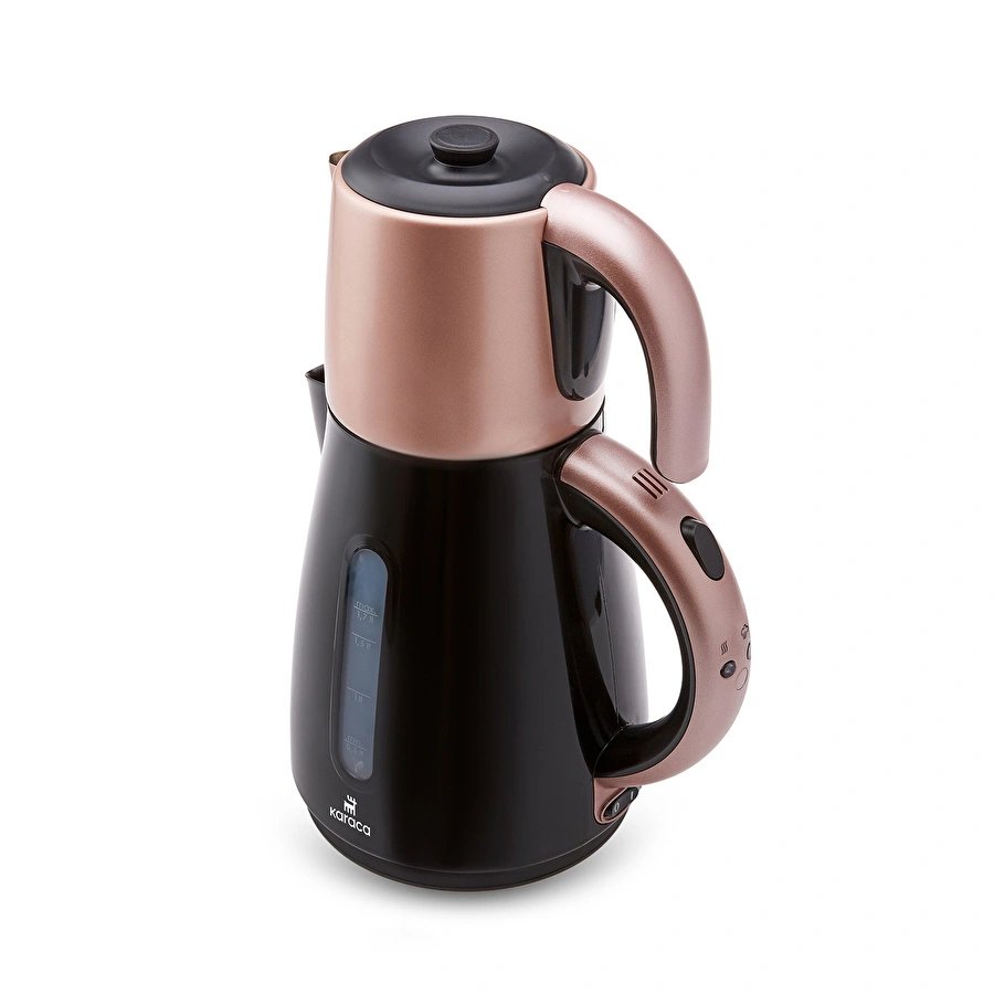 Karaca Daystar Çelik Demlikli 2 in 1 Çay Makinesi Rosegold