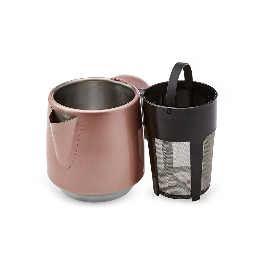 Karaca Daystar Çelik Demlikli 2 in 1 Çay Makinesi Rosegold