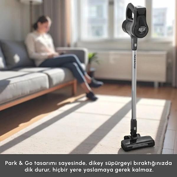Karaca Vantuz Power Up Dikey Süpürge Black