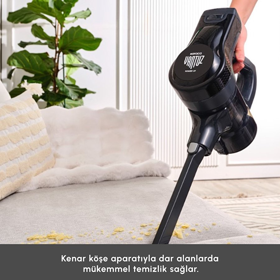 Karaca Vantuz Power Up Dikey Süpürge Black