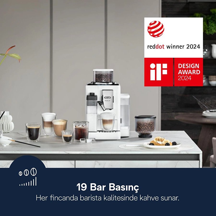 Delonghi Rivelia, Exam440.55.w Tam Otomatik Espresso Kahve Makinesi