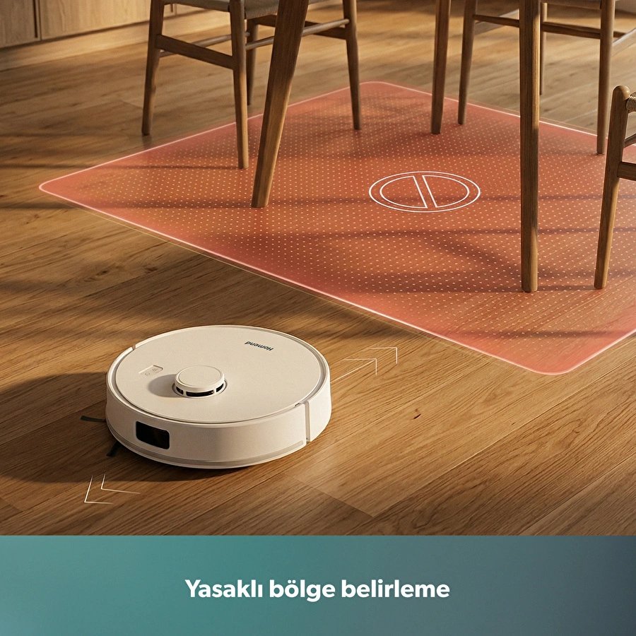 Homend Alex Laser 1291H Moplu ve Haritalamalı Akıllı 5 Kpa Robot Süpürge Beyaz