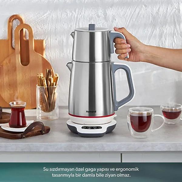 Homend Royaltea 1709H Dokunmatik Konuşan Çelik Çay Makinesi Inox