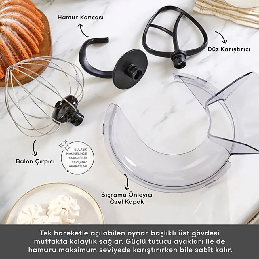 Emsan Maestrochef Stella Hamur Yoğurma Makinesi Space Gray 1500W 5L