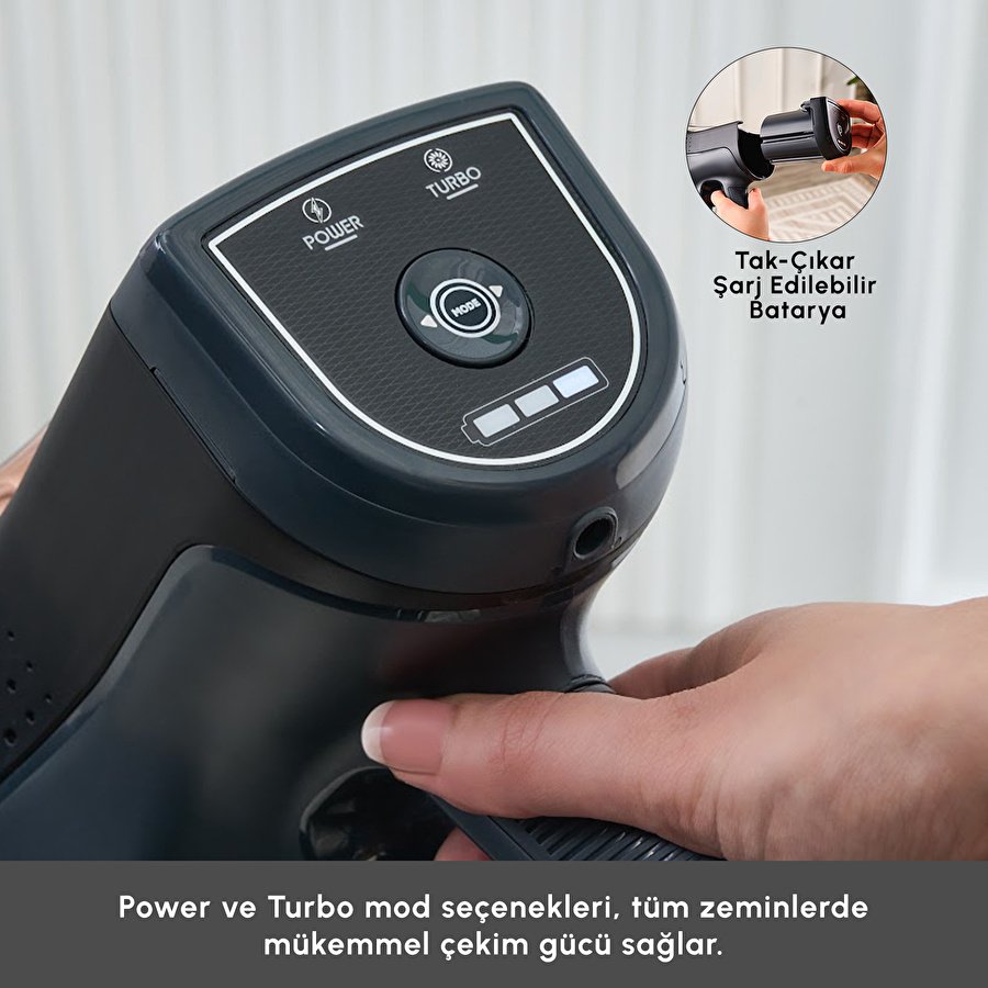 Karaca Vantuz Power Up Pro Dikey Süpürge Mineral Gold