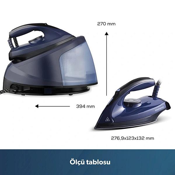 Homend Steamwork 1168H Buhar Kazanlı Ütü Lacivert